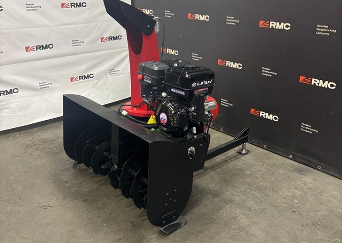 роторный снегоуборщик с бензиновым двигателем для минитрактора и мини-погрузчика